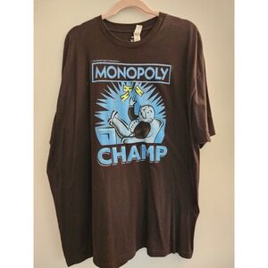 Monopoly Champ T-Shirt Mens XXXL Black Hasbro Board Game Graphic Tee Tultex 202